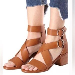 Rag & Bone Mari Caramel Leather Gladiator Sandals Womens Size 39 US 8.5-9